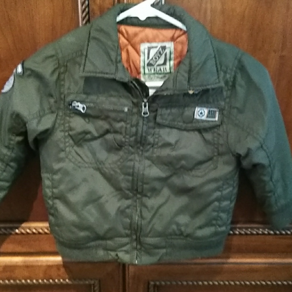 Boys green bomber jacket